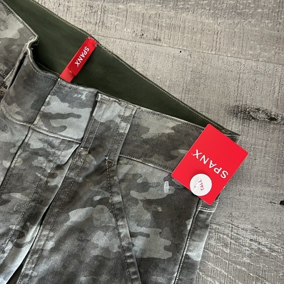 •nwt Spanx high rise cargo pants honeycomb glow women XS Small camouflage - Picture 7 of 8